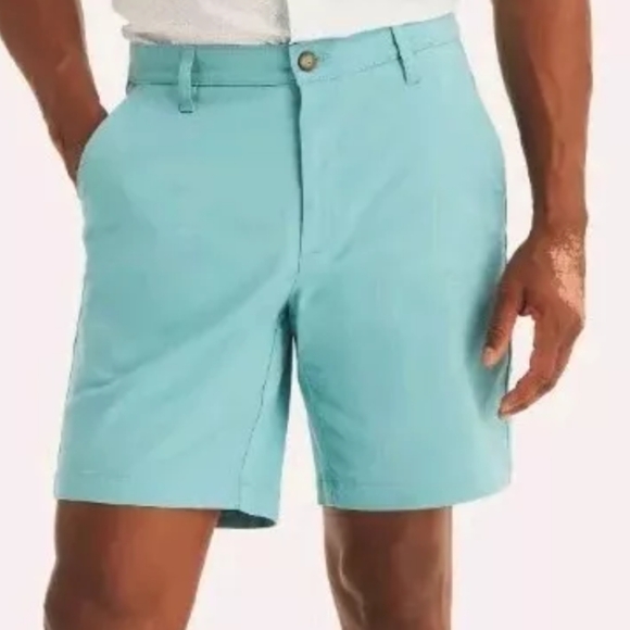 Nautica Other - Nautica The Deck Shorts Men 48 Chino Aqua Breeze Stretch Cotton Preppy Coastal